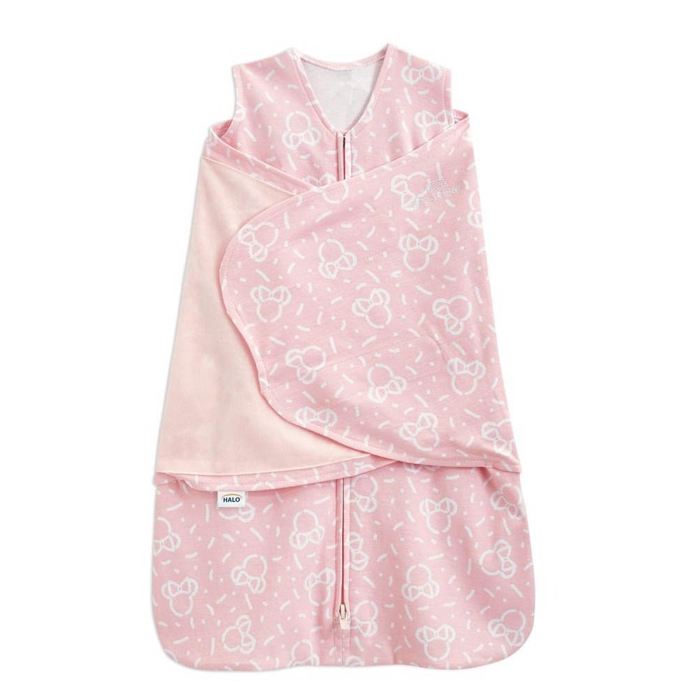 DISNEY Baby HALO SleepSack Swaddle - Confetti Disney Minnie Pink *3 TO 6 MONTHS
